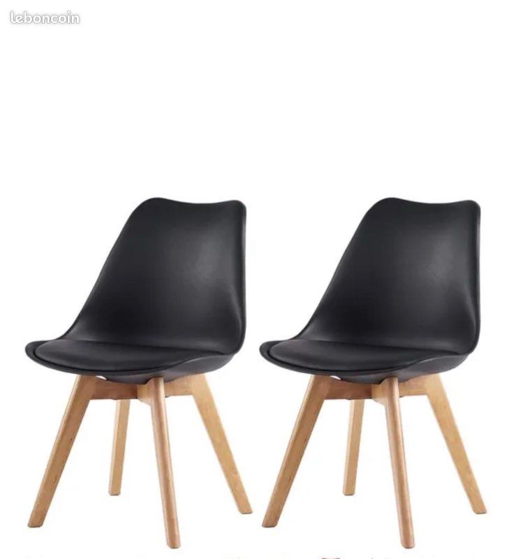 Chaise noir neuf (image 1)