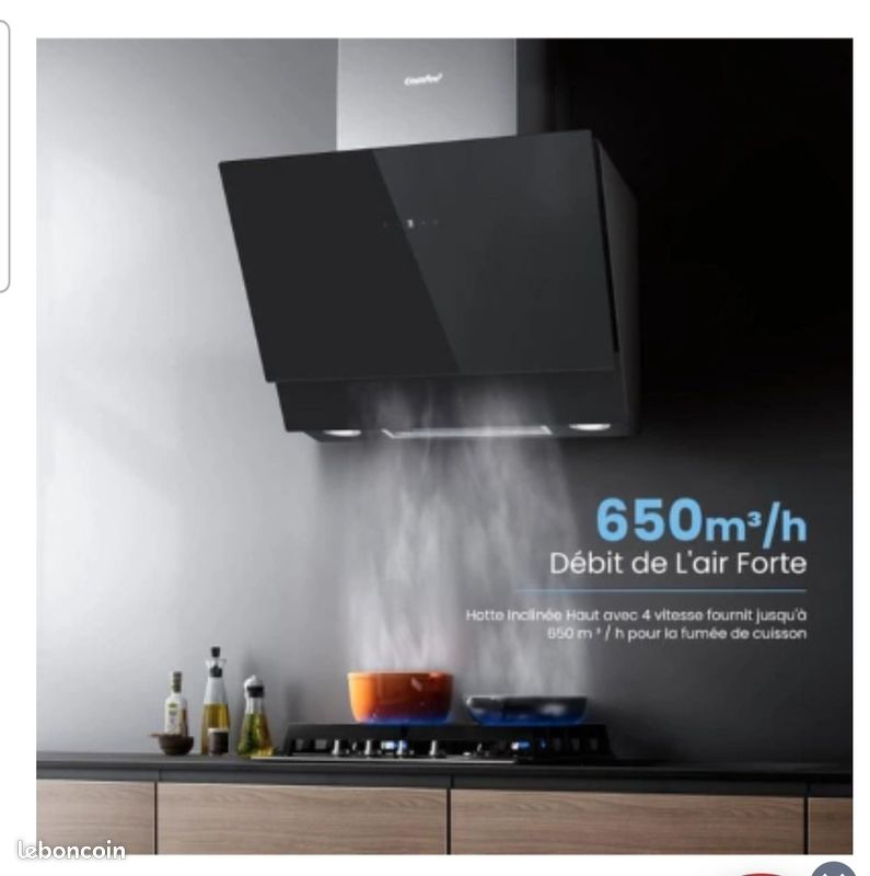 Hotte décorative inclinée COMFEE 60cm - NEUVE jamais installée 150 (image 2)
