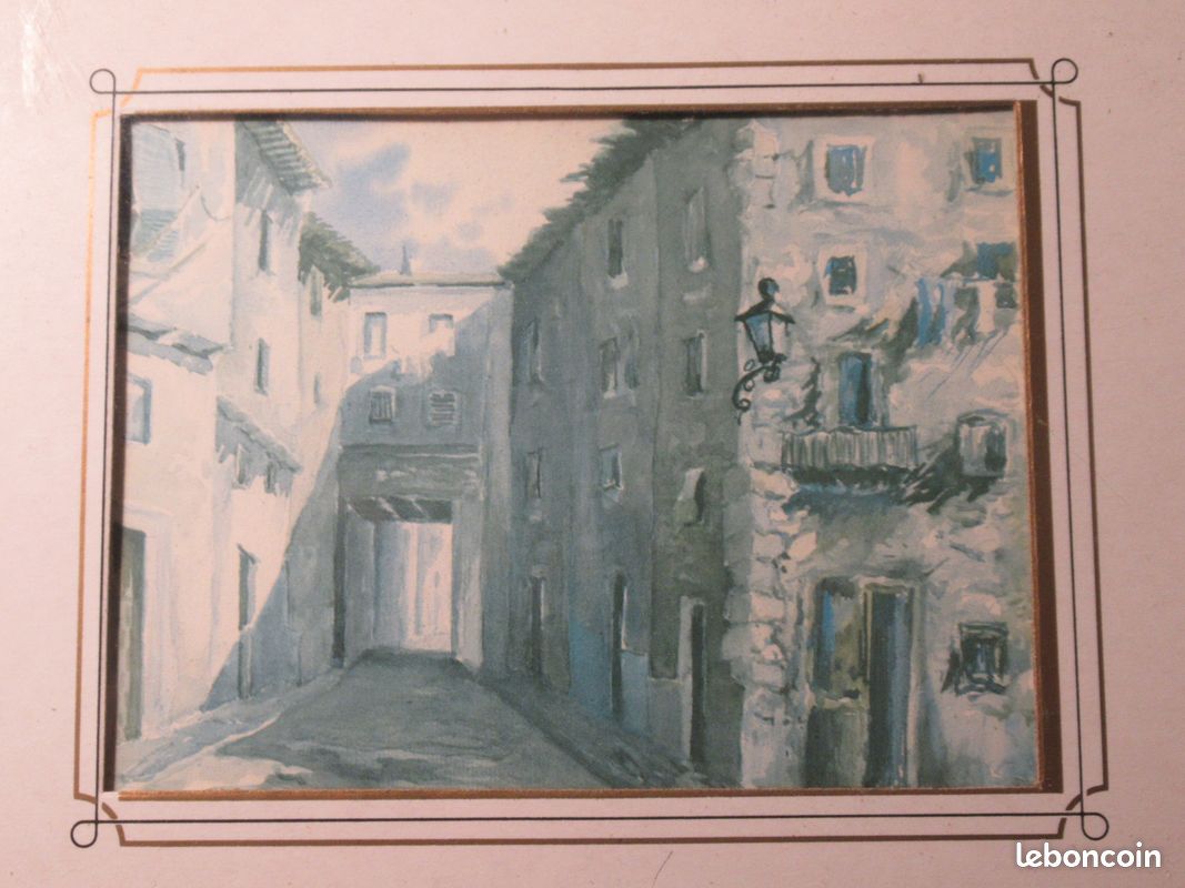 Cadre représentant une rue de village (image 2)