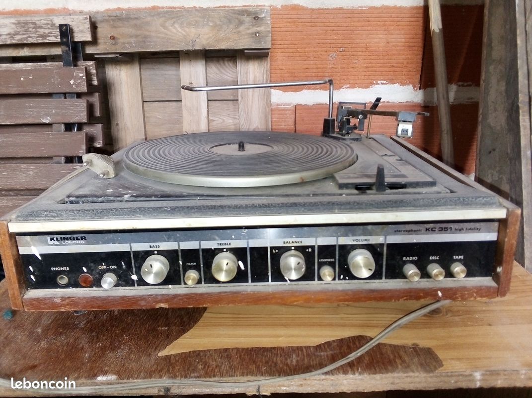 Platine Vinyle Garrard 125SB Vintage - Très Bon état Avec Ampli