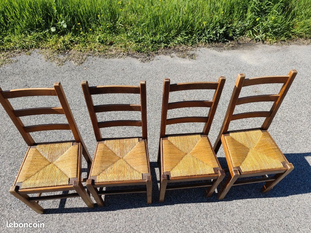 Chaises assise paille dossier haut (image 2)