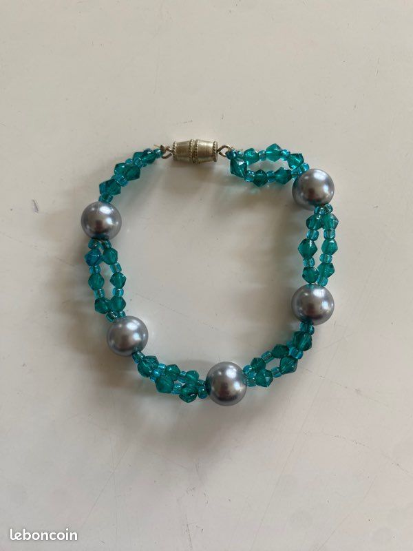 Bracelet turquoise/gris Pièce unique (image 1)