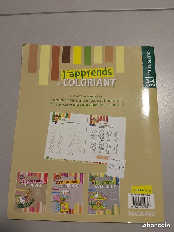 J'apprends en coloriant 3/4 ans petite section Magnard (image 2)