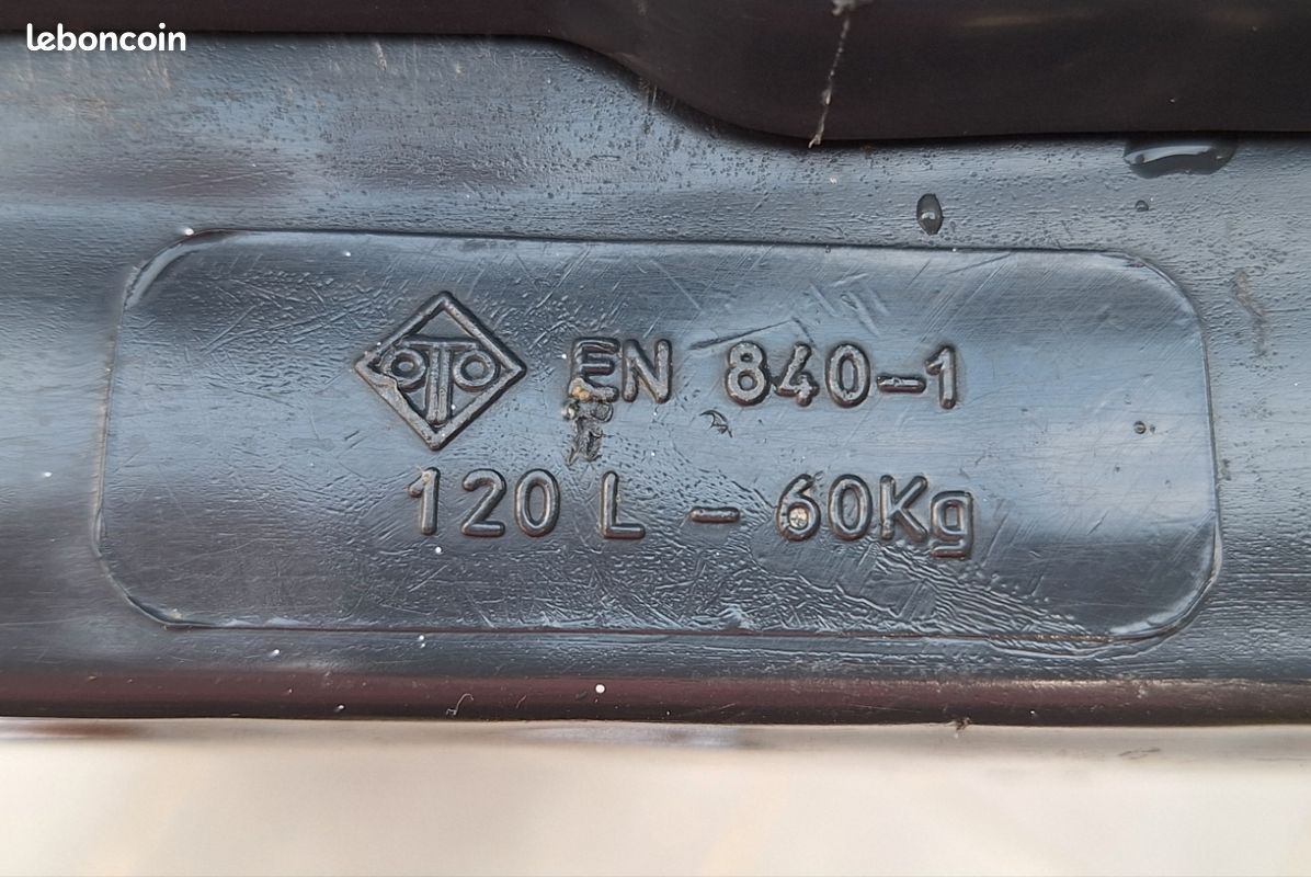 Poubelle d'extérieur 120L deux roues (image 4)