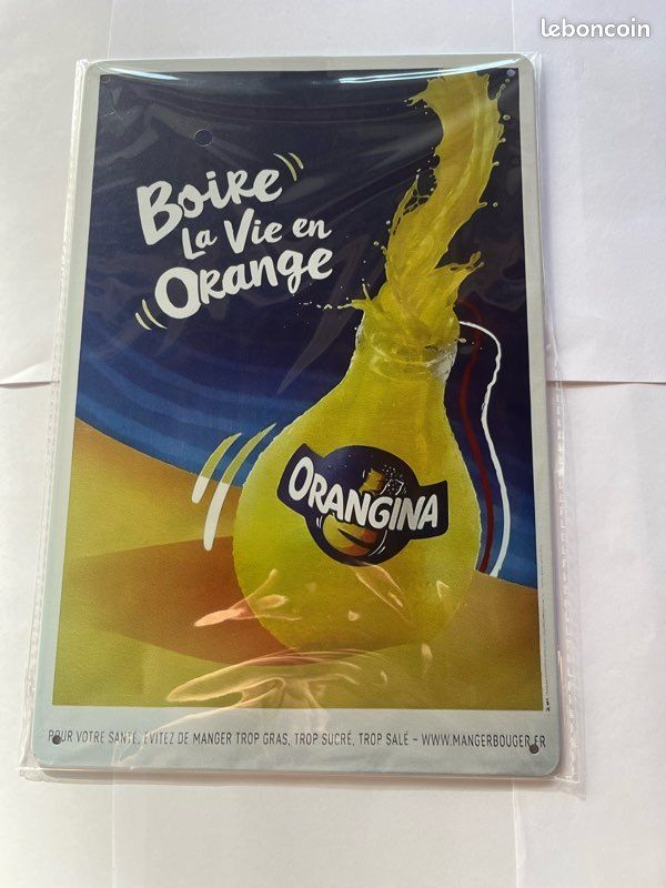 Plaque Métal Orangina Style Rétro – Déco Bar – Thème Bière