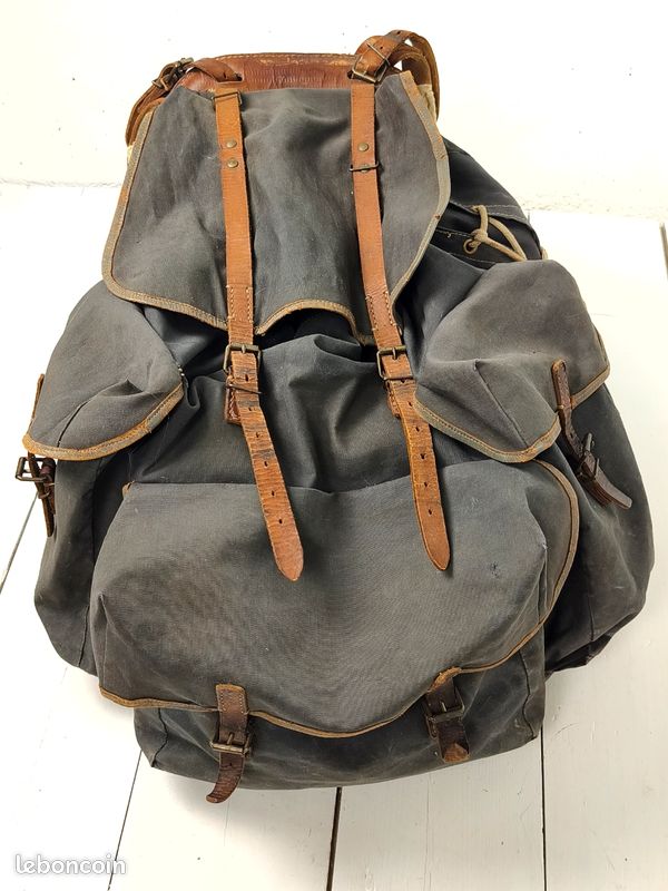 Sac à dos femme en toile de jute et cuir fait-main - POTLA