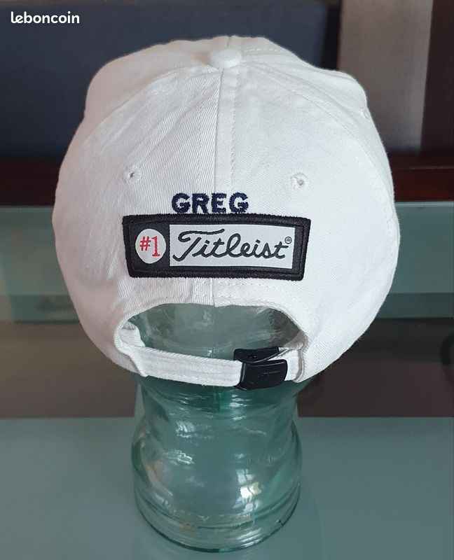 Casquette Blanche Titleist / FootJoy #1, Coton, Logo Brodé, Ajustable, Mexico, Vintage, Floqué Greg (image 17)
