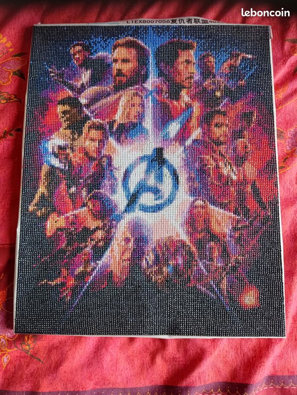 Toile Avengers Marvel Super héros Disney - Diamond Painting Peinture Diamant - Chambre enfant ado adolescent (image 1)
