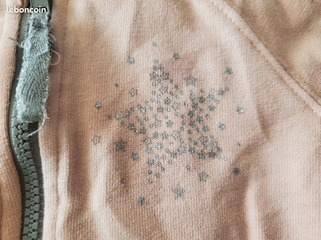 Gilet zip rose 6ans Vertbaudet (image 6)