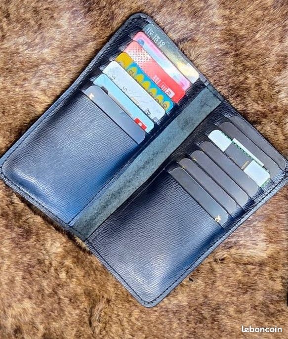 Porte carte vertical, cuir, fait main (image 1)