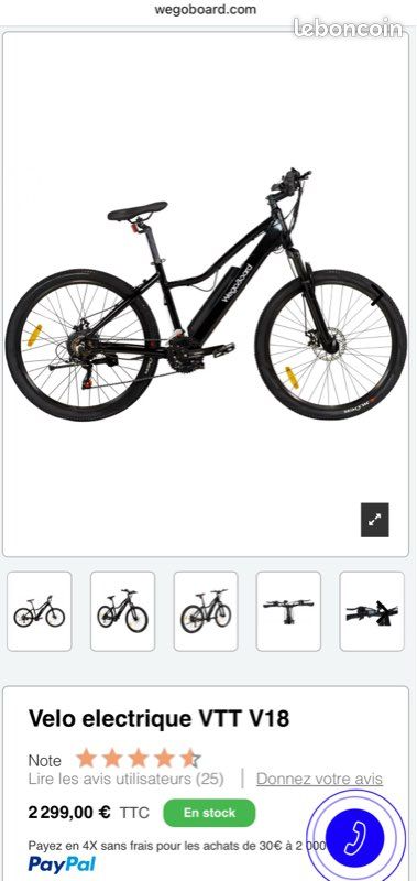 Vélo électrique Wegoboard T7 V18 neuf Vélos