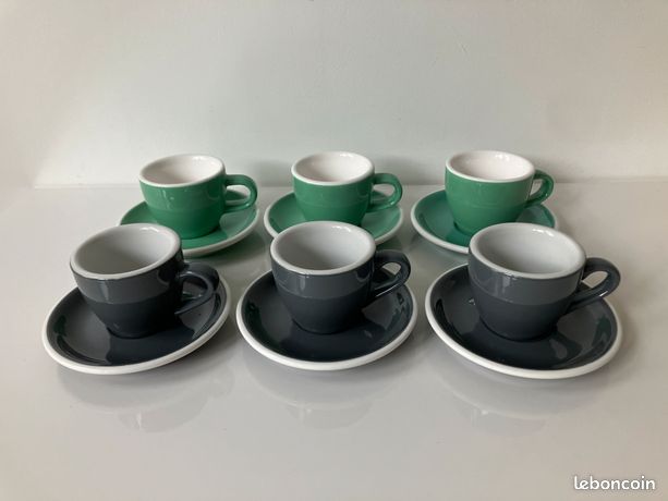 Lot 14 Tasses Et Sous-tasses - Style Bistrot Vintage - Multicolore