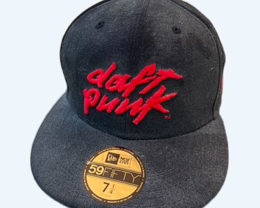 Casquette Daft Punk Vintage New Era – Taille 7 1/8, Noir, Excellent état Et Rare – Occasion Collector