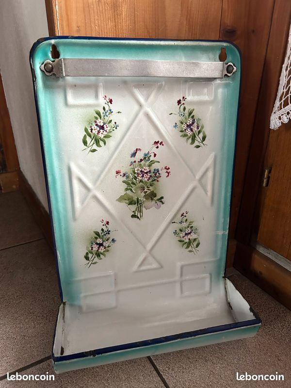 Porte-ustensiles De Cuisine Ancien En Aluminium - Dimensions 47x32 Cm - Occasion - Argenté