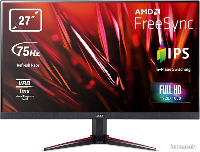 Écran Gaming Acer Nitro 27" Full HD IPS 75Hz 1ms (image 5)