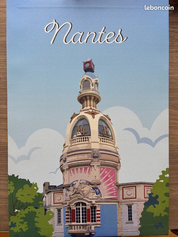 Tableau sur toile Nantes 30x45cm (image 1)