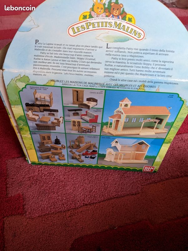 Boîte vintage accessoires d'intérieur Les Petits Malins Maple Town de Bandai années 1980 (image 4)