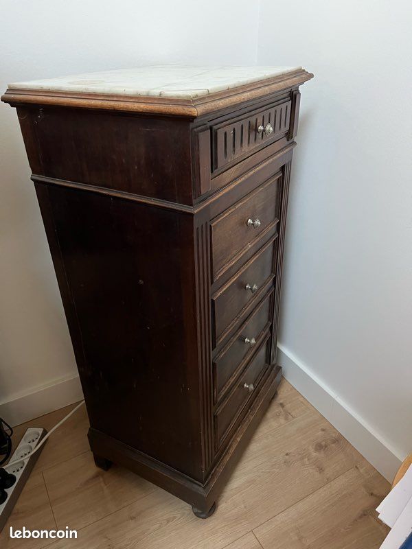 Chevet haut ancien en bois (image 2)