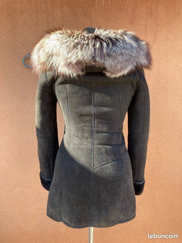 Manteau en cuir nubuck S (image 2)