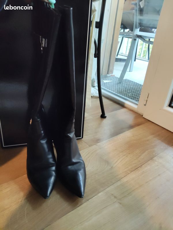 Bottes en cuire noires cesare paciotti (image 2)