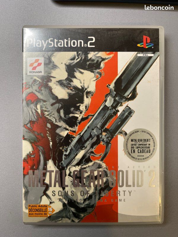 Metal Gear Solid 2 Sons Of Liberty - Coffret PS2 - Bon état