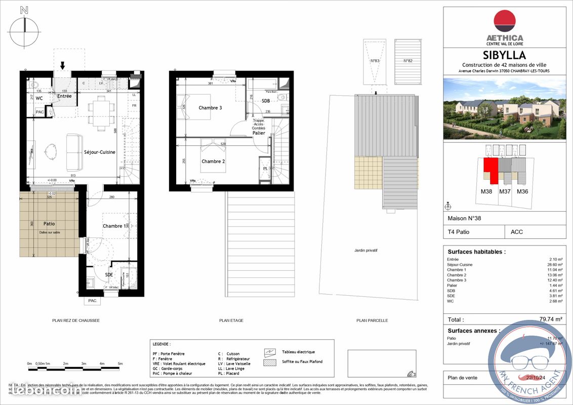 Maison 5 pièces 80 m² · à Chambray-lès-Tours · 80 m² · 309 900 €