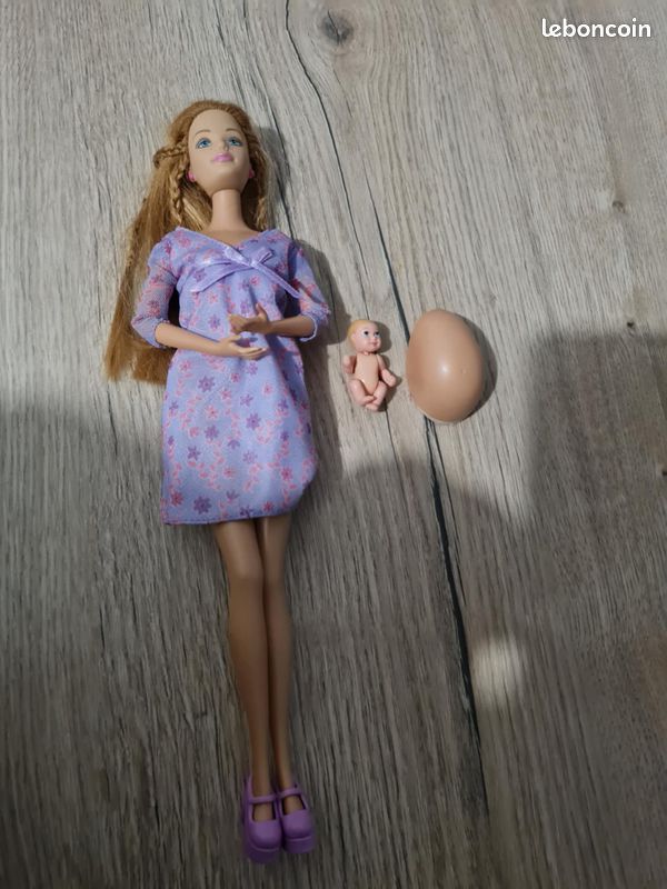 Famille Poupée Barbie ensemble garçons et filles, maman enceinte, papa