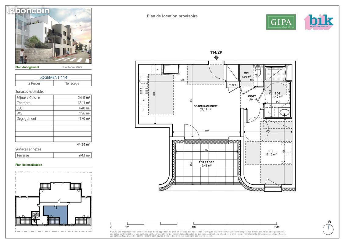 Appartement 2 pièces 44 m² · à Schiltigheim · 44 m² · 195 500 €