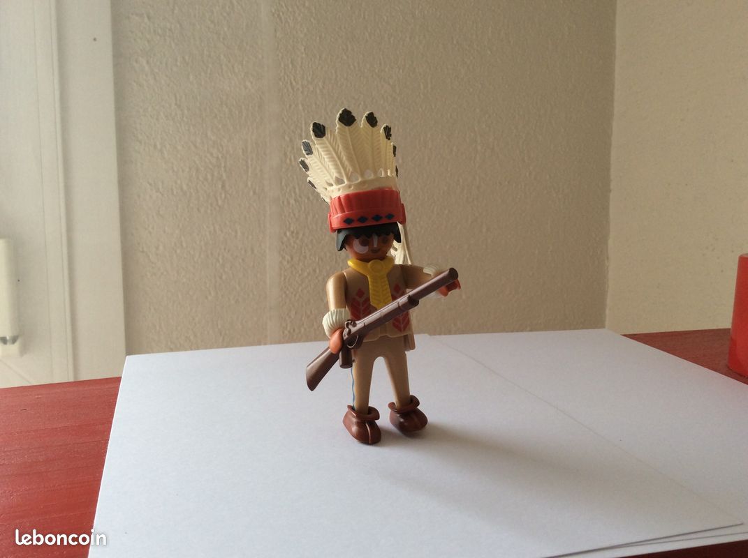 Playmobil vintage 3395 chef indien et son fusil (image 2)