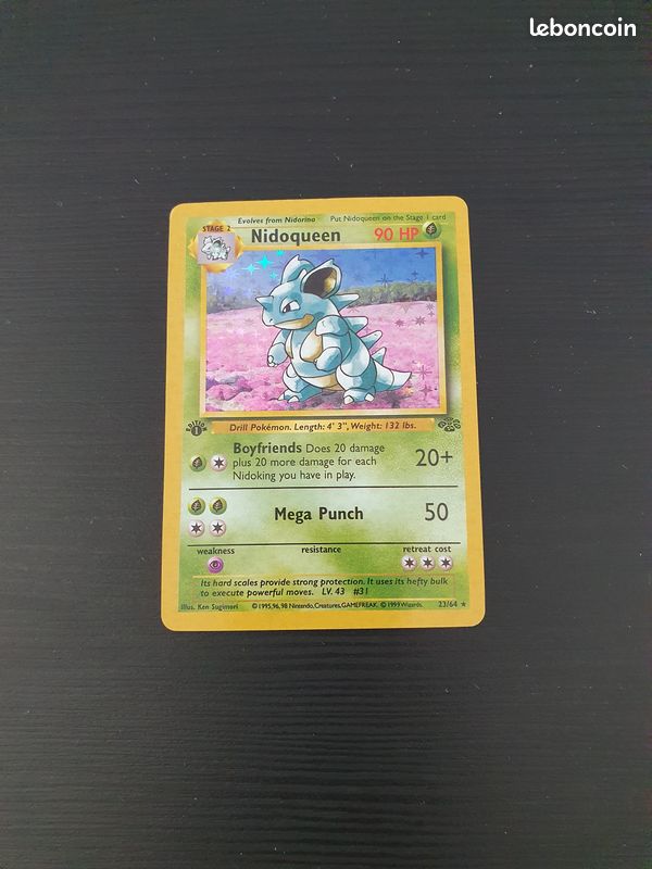 Carte Pokmon Nidoqueen Holo, 1re dition, Set Jungle, n 23/64 -  Collection