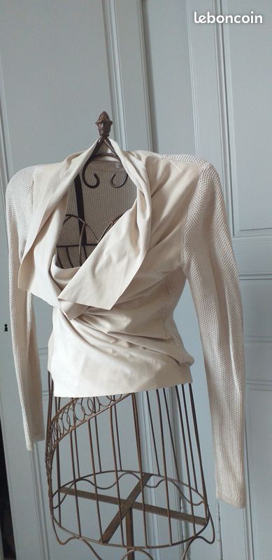 Veste asymétrique beige neuve (image 2)