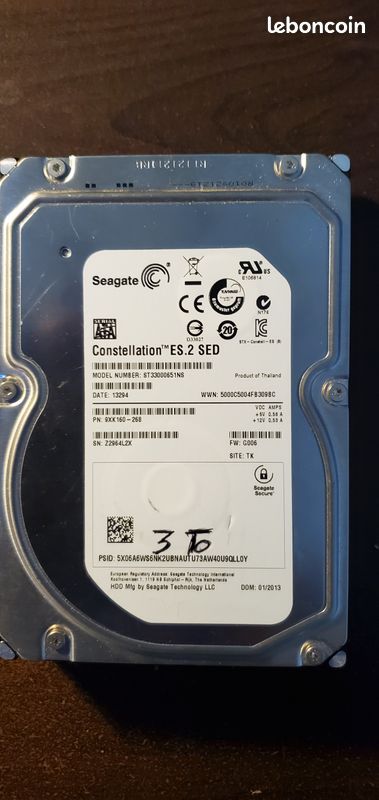 Disque dur 3 To 3,5" seagate (image 1)
