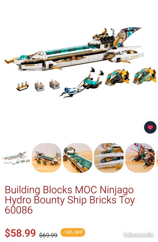 Lego Ninjago l'hydro bounty Jeux Jouets