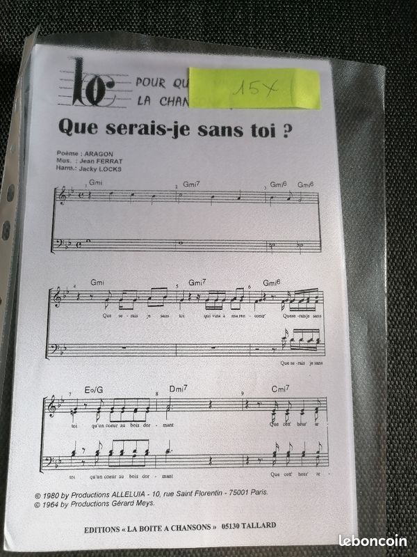 Partitions Chorales et groupe vocal (image 1)