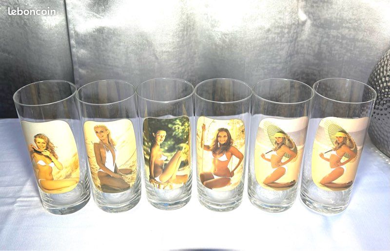 RARE six dessous de plat/sous-verre vintage des années