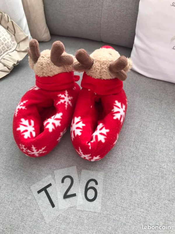 Chausson de noël renne T 26 Chaussures - Main Image