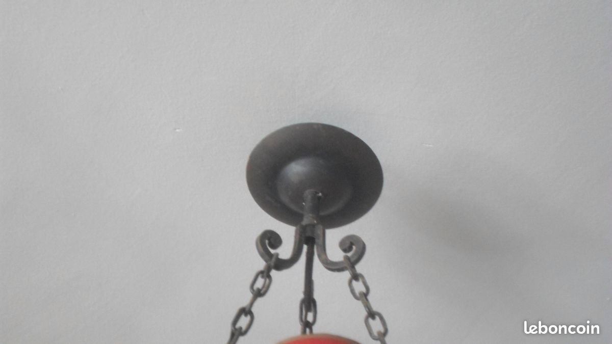 Lustre ancien + applique, fer forgé (image 5)