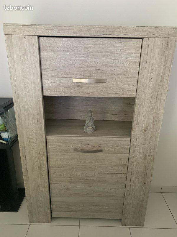 Buffet haut gris bois (image 1)