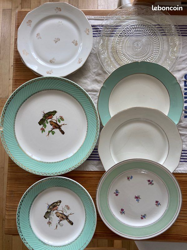 Lot de vaisselle chinée & plat assorti (image 1)