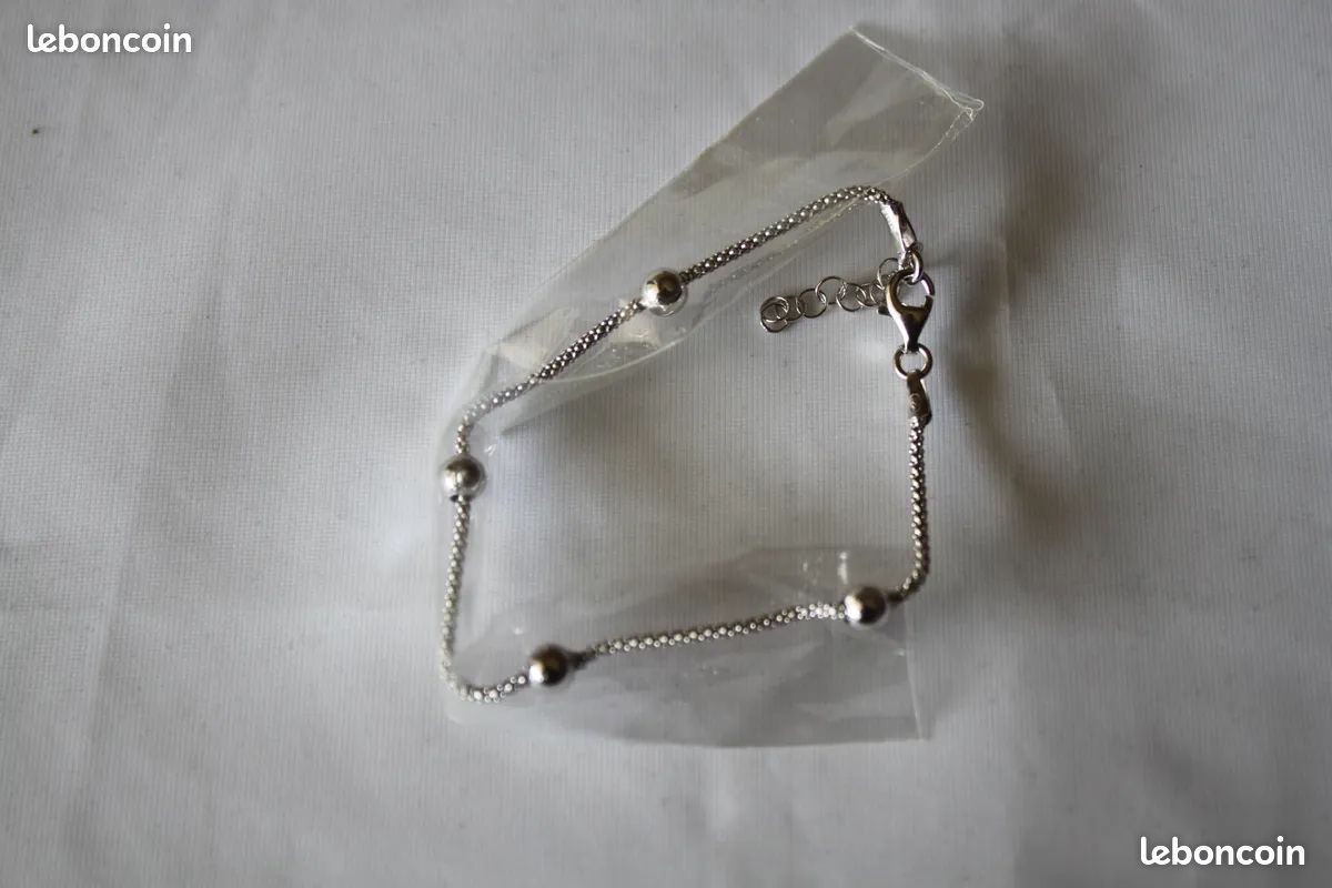 Bracelet Chaîne En Argent Massif 925/1000e - Pour Charms Et Breloques, Poinçonné