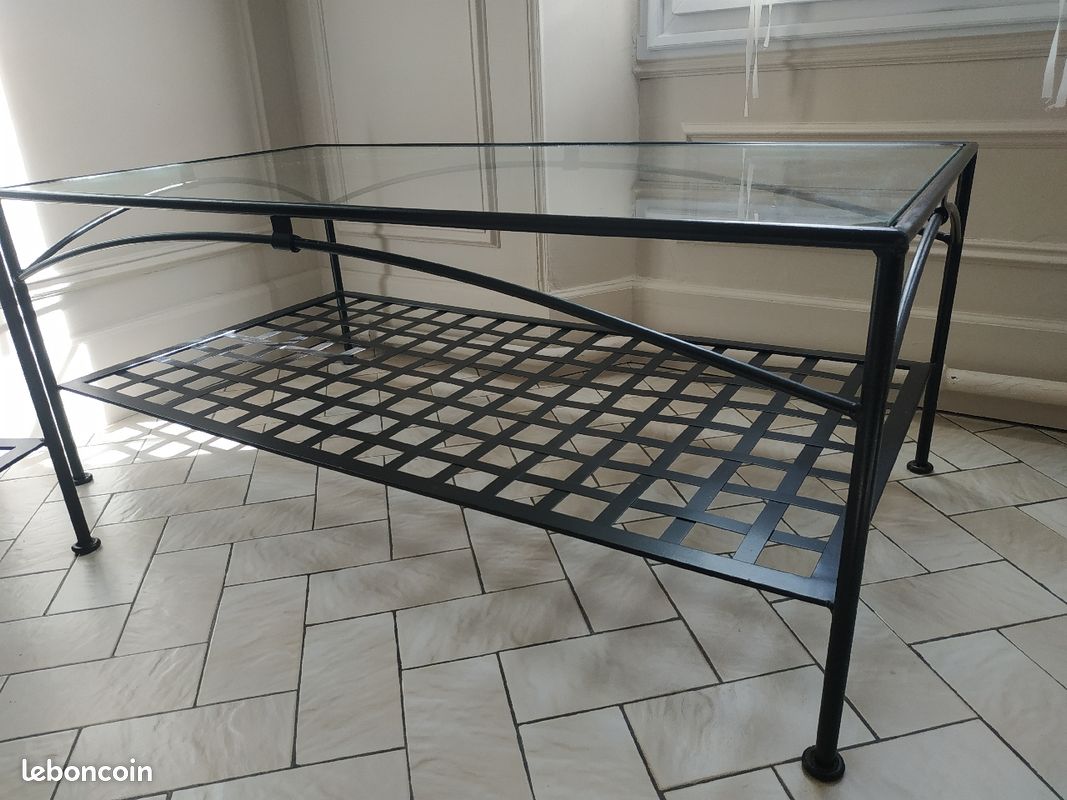 Table basse et guéridon en fer forgé (image 3)