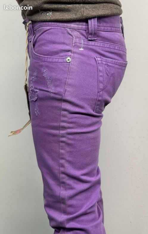 Jean Roulé Gap Kids Pour Enfant – Taille 6R – Couleur Violet Brillant – Neuf Avec étiquettes