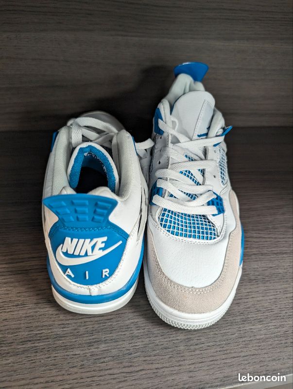 Jordan Air 4 Bleu & Blanc (image 7)