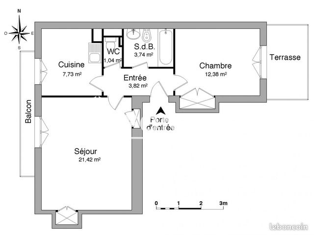 Appartement 2 pièces 50 m² · à Nice · 50 m² · 875 €