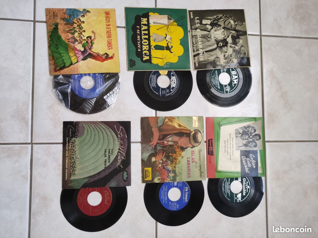 Lot de 6 disques 45T vintage (image 1)