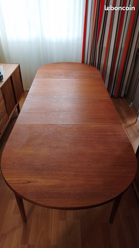 Table à manger vintage scandinave en teck (image 2)