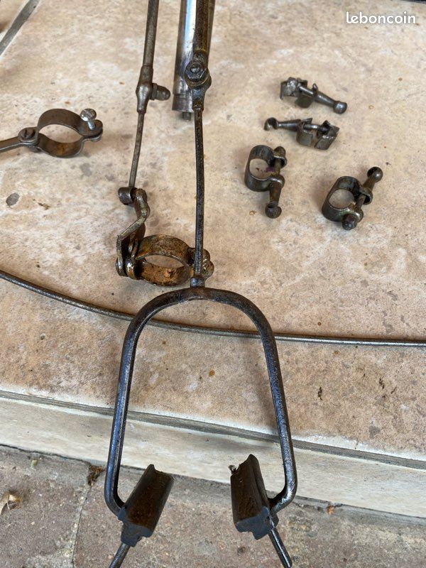 Guidon De Vélo Ancien Avec Freins à Tringles – Pièce De Collection Années 1900