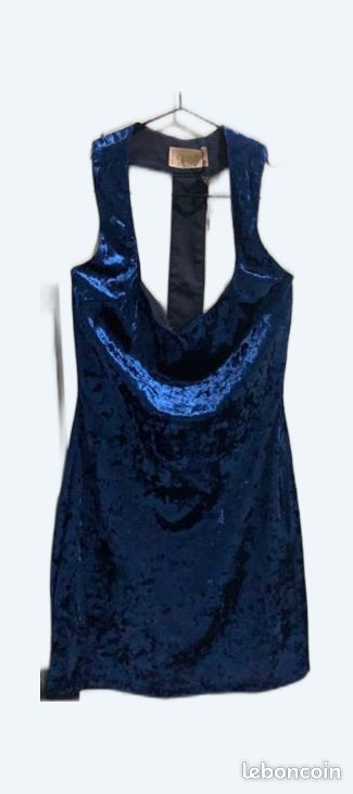 Robe en velours bleu ASOS (image 1)