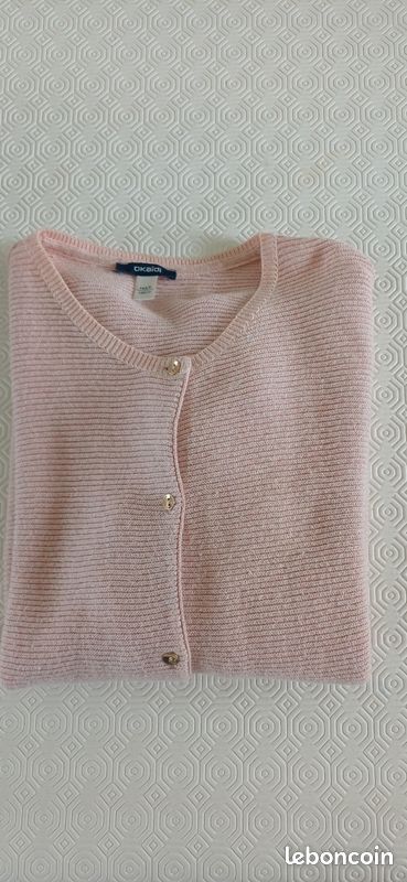 Gilet/cardigan rose pâle Okaidi 14 ans (image 3)