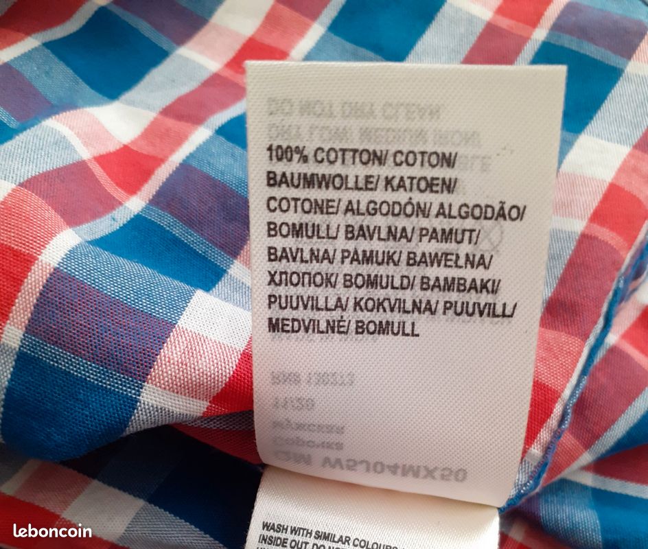 Chemise à carreaux Wrangler chemisette à manches courtes pour homme taille M (image 8)